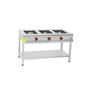 Himaksan 3'lü Taban Raflı Ocak Gazlı ve LPG'li 130x50x85 HMK-TBOG 1350 5521