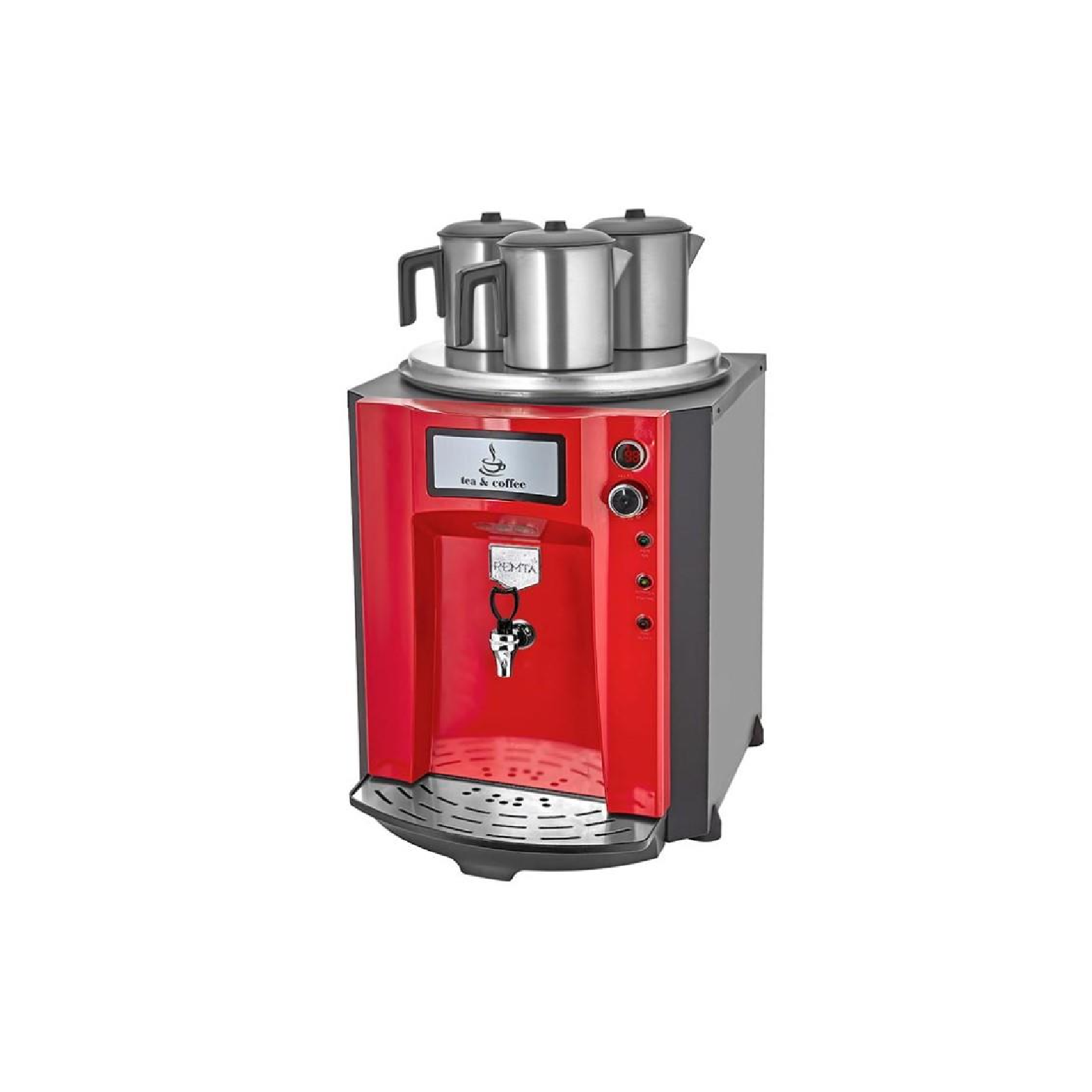 Remta DE10P Premium Jumbo Çay Makinesi, 3 Demlikli, 40 L, Elektrikli, Kırmızı 5663 Remta DE10P Premium Jumbo Çay Makinesi, 3 Demlikli, 40 L, Elektrikli, Kırmızı 5663