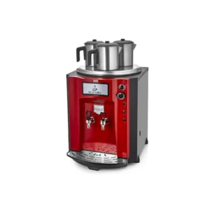 Remta DE10SP Premium Jumbo Şamandıralı Çay Makinesi, 3 Demlikli, 40 L, Elektrikli, Kırmızı 5665