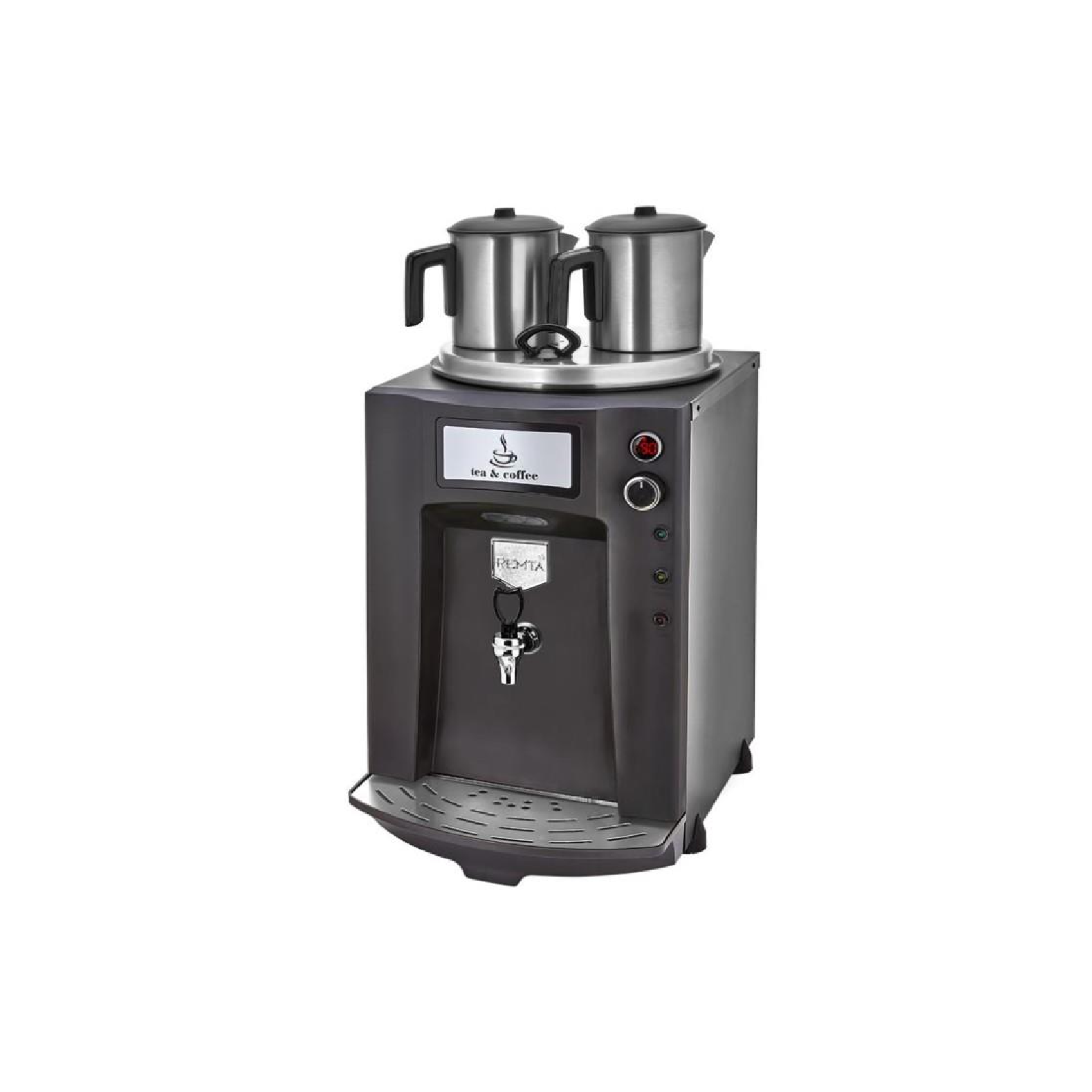 Remta DE11P Premium Jumbo Çay Makinesi, 2 Demlikli, 23 L, Siyah 5662 Remta DE11P Premium Jumbo Çay Makinesi, 2 Demlikli, 23 L, Siyah 5662