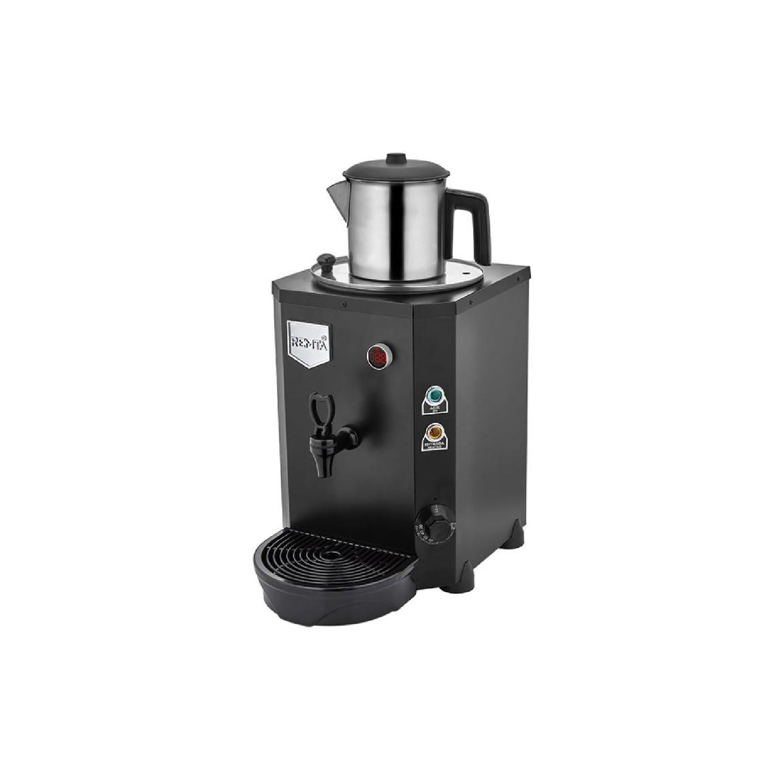 Remta DE14 Jumbo Çay Makinesi, Tek Demlikli, 9 L, Elektrikli, Siyah 5654 Remta DE14 Jumbo Çay Makinesi, Tek Demlikli, 9 L, Elektrikli, Siyah 5654