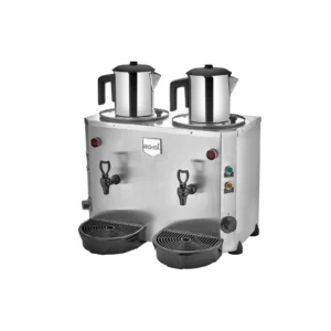 Remta DE15 Jumbo Çay Makinesi, 2 Demlikli, 9+9 L, Elektrikli, Gri 5655